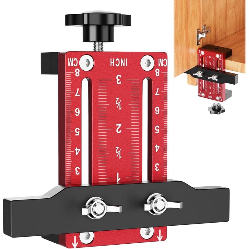 Csparkv - Positionneur d'installation de porte d'armoire, outil de positionnement de porte d'armoire, outil de positionnement de porte d'armoire, en