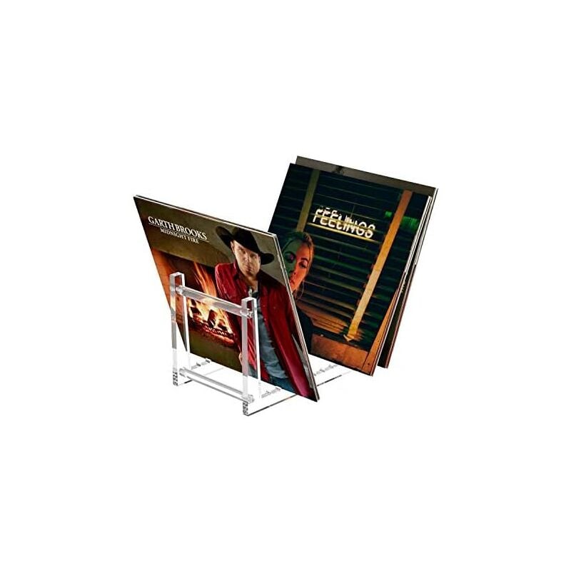 Csparkv - Présentoir pour disques vinyles en acrylique pour jusqu'à 50 albums.