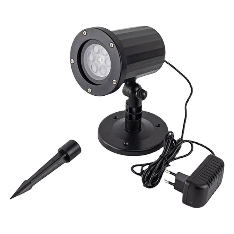 CSPARKV Projecteur de jardin LED 12W pour intérieur et extérieur décoration fêtes 16 motifs tournants