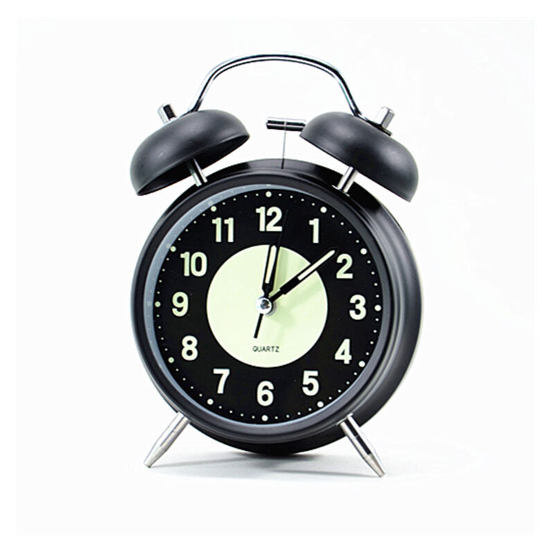 Csparkv - Réveil , avec Lumineux Silencieuse Réveil, Rétro Mécanismes à Quartz Électroniques, sans tic-tac, pour Chambre à Coucher, Salon, Noir Grand