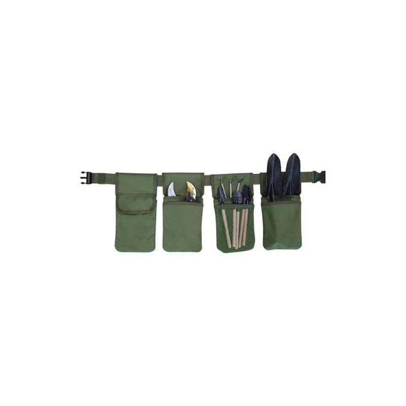 Csparkv - Sac de ceinture pour outils de jardin avec 4 poches poches de taille imperméables pour outils tablier de taille pochette à suspendre pour