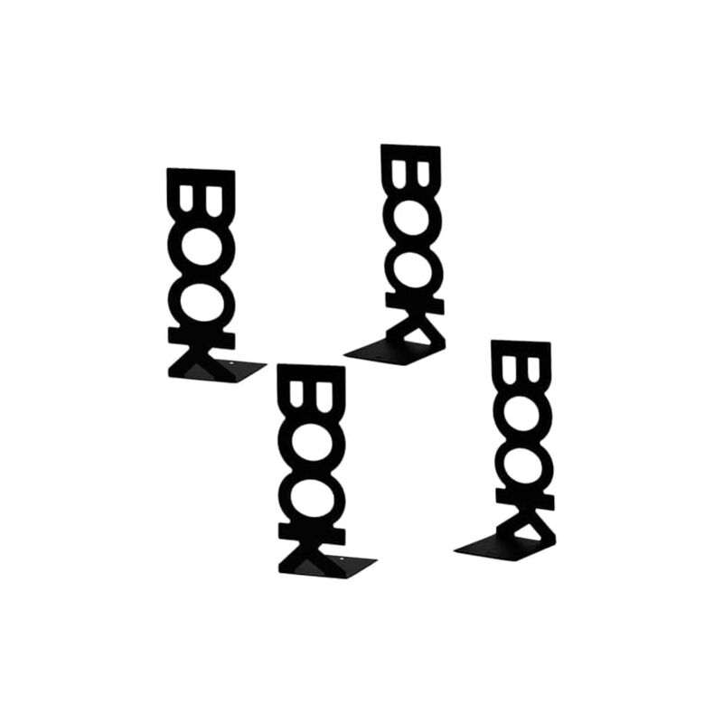 Csparkv - Serre Livre 4 pièces cale Livre en métal Rangement Livre Bureau bibliothèque Bureau Bookends Bloc Support de Livre