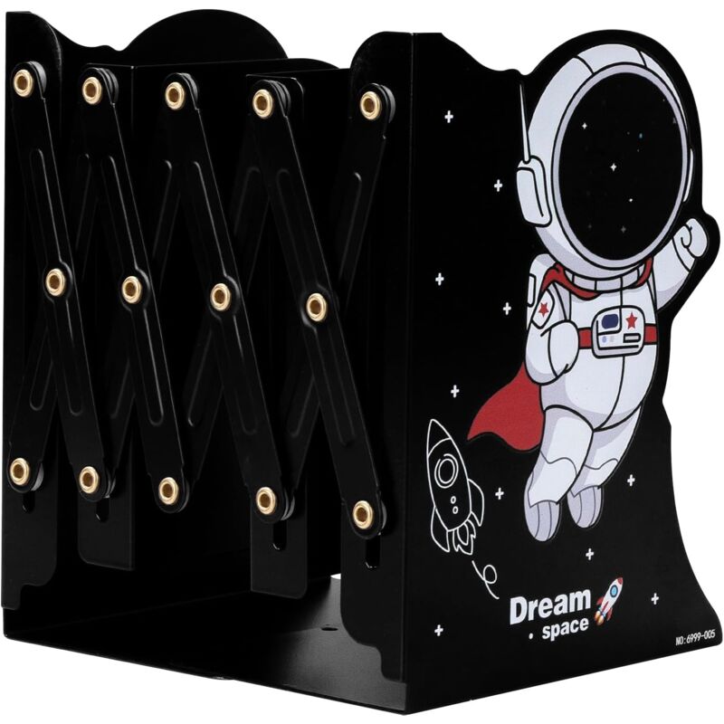 CSPARKV Serre Livre, Cale Livre en Métal, Serre Livres Réglables, Serre-Livres 3D de Dessins Animés pour Enfants, Convient pour Chambre à Coucher,