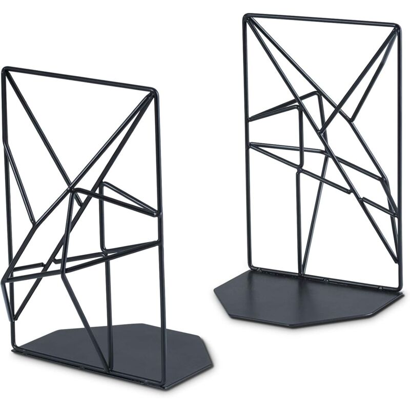 Csparkv - Serre Livre en Métal Cale Livre Lot de 2 Presse Livre Bloc Livre pour Bureaux Bibliothèque Domicile École Anti Rayures et Antidérapant