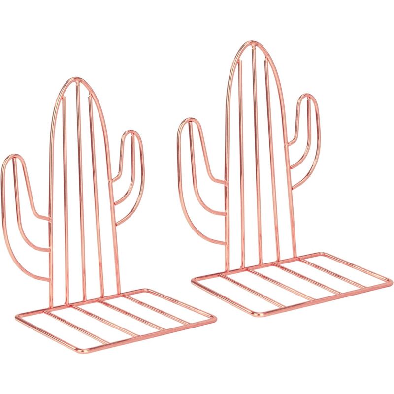 Csparkv - Serre-Livres, Cactus Cale Livre et Bouchon en Métal, Antidérapant Séparateurs de Livres Décoratifs pour Enfants, Bureaux, Écoles, Salons,
