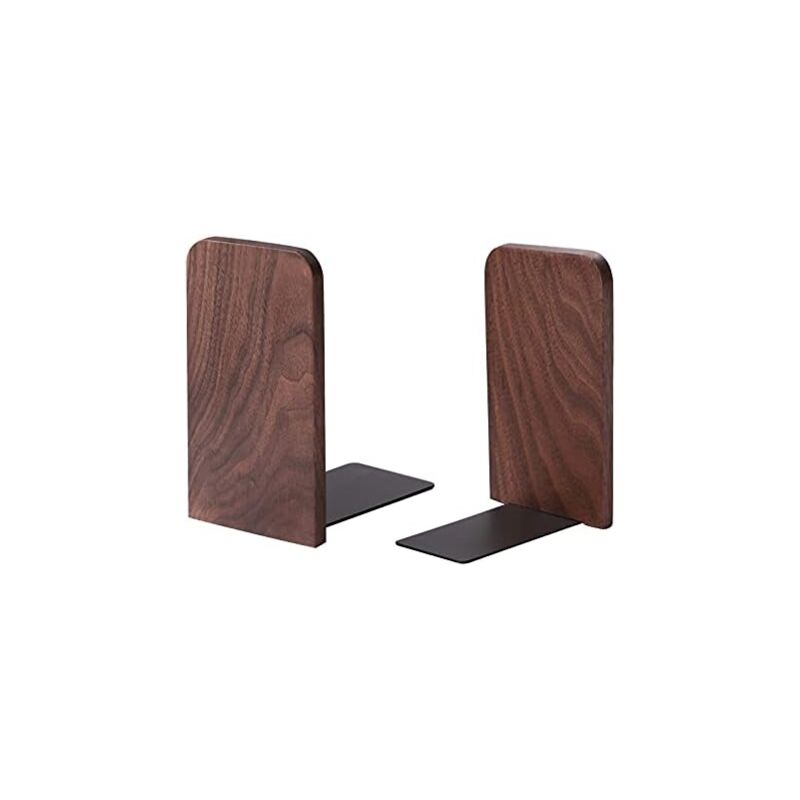 Csparkv - Serre-Livres en Bois Faits à la Main - Robustes pour étagères Anti-Rayures et antidérapant - pour Maison, bibliothèque, Bureau