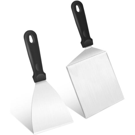 CSPARKV Set de 2 pièces Teppanyaki Spatule,Manche en plastique, parfait pour écraser des burgers