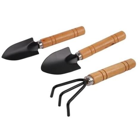 CSPARKV Set De 3 Outils De Jardinage pour Enfant - Outils de Jardinage  - Métal - Jardin - Nature - Plante - Fleurs - Jeu pour Enfant - À Partir de 3 Ans