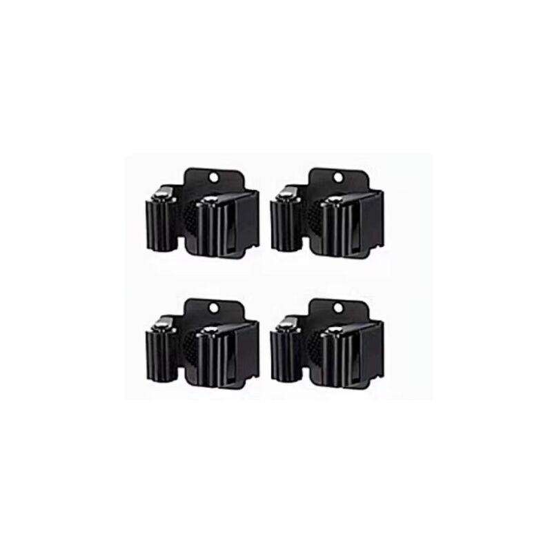 Csparkv - Set of 4 Steel Broom Holder Wall Mount for Cleaning and Gardening Tools Storage Rack