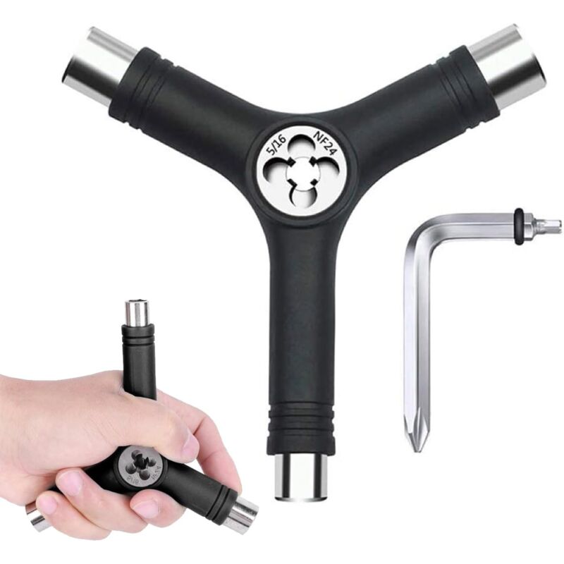 CSPARKV Skateboard Y-Tool,Skate Tools Hardware Tool for Skateboard Wrench,Skateboard Y-Tool for Assembly,Disassembly,Repair and Replacement of