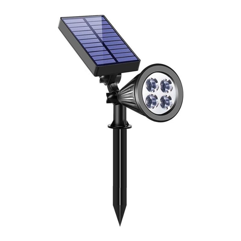 Spot solaire extérieur étanche - 4 LEDs blanches - Tete pivotante 60° - Csparkv