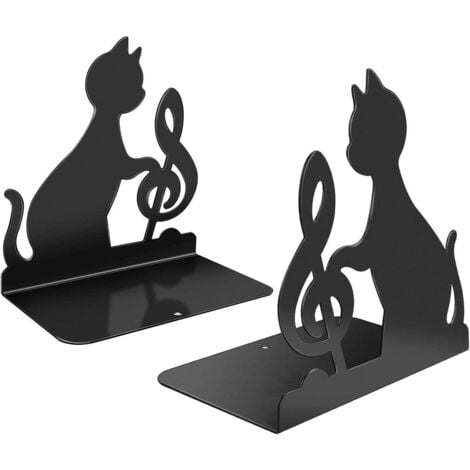 CSPARKV Stainless Steel Bookends for Supporting Large and Heavy Books or for Home Library and Office Decoration
