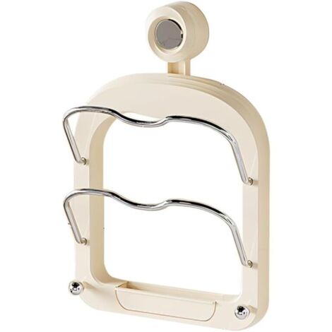 CSPARKV Support de Couvercle de Casserole,Support Mural a Ventouse a 2 Niveaux pour Couvercles de Casseroles,Support de Rangement Sans Perforation pour Placard de Cuisine Ou Garde-manger