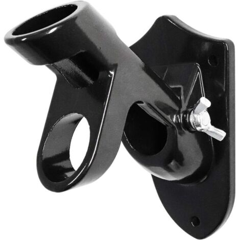 CSPARKV Support de mât de Drapeau Réglable Porte-Drapeau Base De Mât De Drapeau en Aluminium avec Deux Positions pour Poteaux De Drapeau d'un Diamètre De 1" V1A08 (Noir)