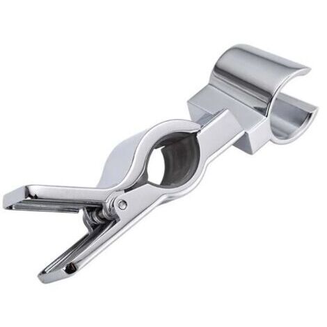 CSPARKV support douchette, Support pour Pommeau de Douche, Support Douche à Main Remplaçable, Support de Douche, 20-25MM à Diamètre Réglable, Métal, Chromé, Sans Perçage