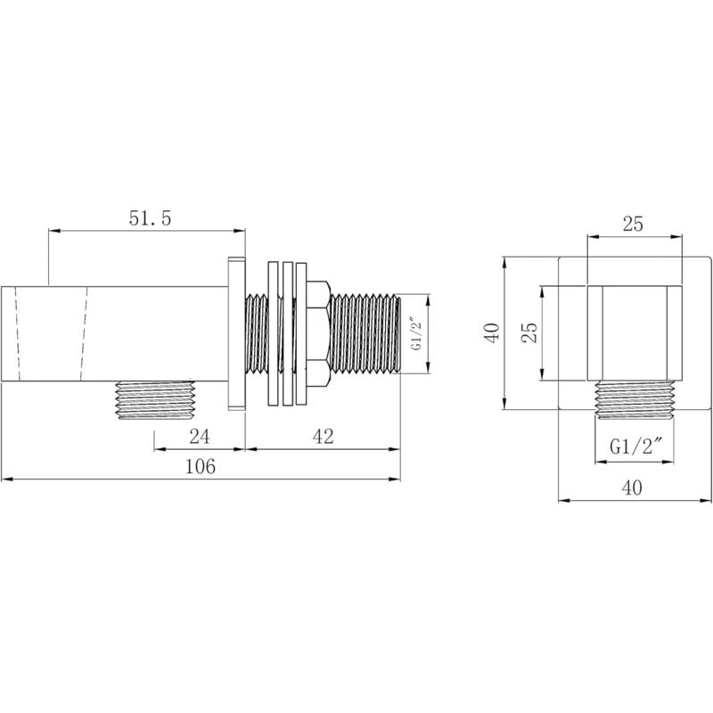 Csparkv - Support Mural pour coude et combiné de Douche, Chrome