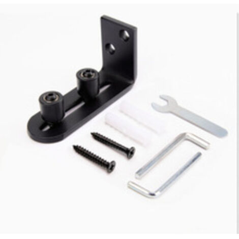 CSPARKV Système de porte coulissante 2 pièces Rail de roulement Guide au sol Porte coulissante :  8 en 1 Système de porte coulissante Guide au sol Guide de porte coulissante Guide au sol Mur Parfait