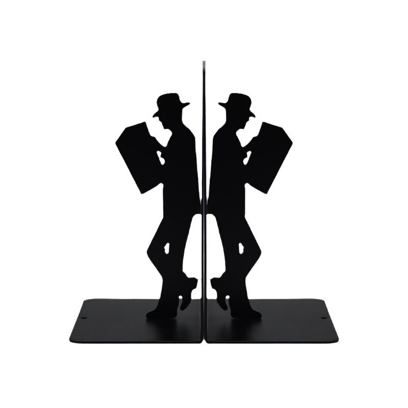 Csparkv - The Serre-Livres décoratifs en métal de Couleur Noire 10x8.5x17cm