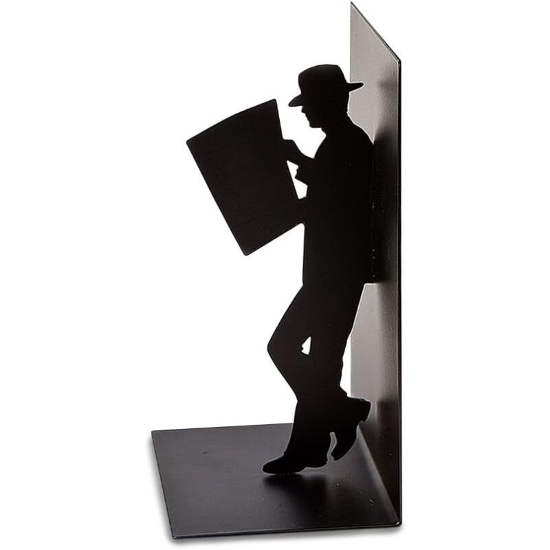 Csparkv - The Serre-Livres décoratifs en métal de Couleur Noire Design Original