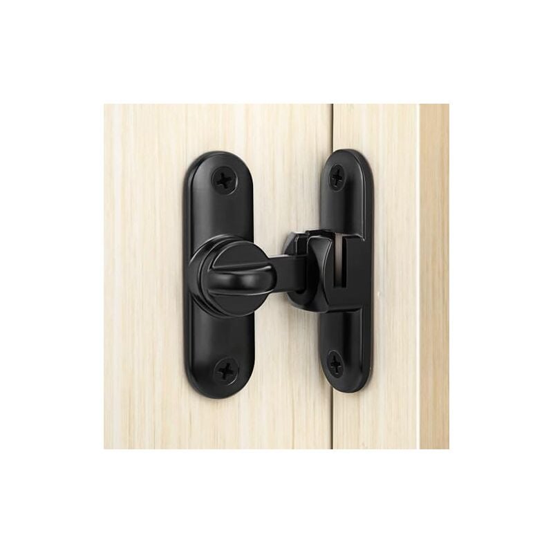 Csparkv - Verrou de Porte pour Portes Coulissantes 90/180 Degrés Serrure de Porte avec Vis pour Porte de Grange Coulissante Cuisines Fenêtre