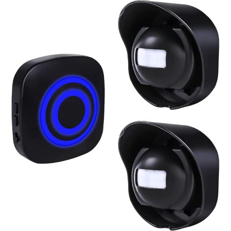 CSPARKV Wireless Outdoor Motion Detector Alarm, SiegenPro Doorbell Entry Alarm PIR Motion Sensor and 1 Plug-in Receiver 38 Ringtones
