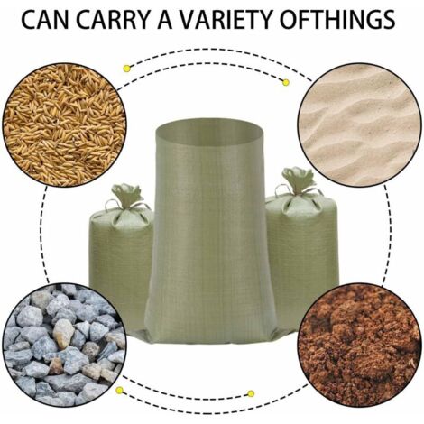 CSPARTV 15 Stück Bauschuttsäcke, Gartenabfallsäcke 60x102cm, Bauschuttsäcke, Bauschuttsäcke, Gartensäcke zum Schutz und zur Lagerung von Gartenabfällen