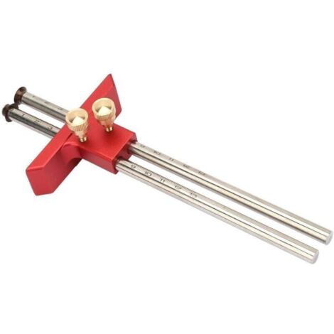 CSPRKV, tracciatore per legno, doppia testa in acciaio inox, tracciatore per legno, righello di marcatura, strumento per tracciare il legno, lavorazione del legno