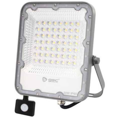 CSS 202610003 Projecteur aluminium avec capteur 30W 6500K IP65 Gris