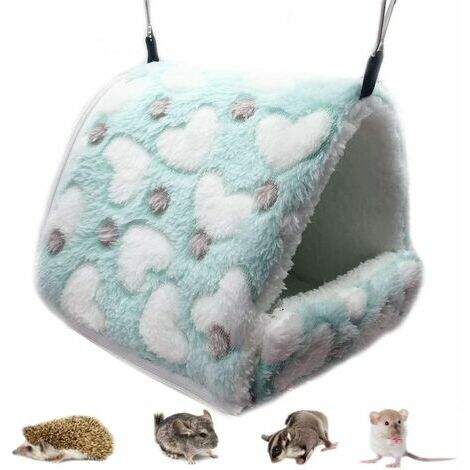 CSWEK-Hamac pour Petit Animal hamac pour Petits Animaux Maison chaleureuse pour Lapin Hamster Chinchilla Cochon d'Inde Vert L