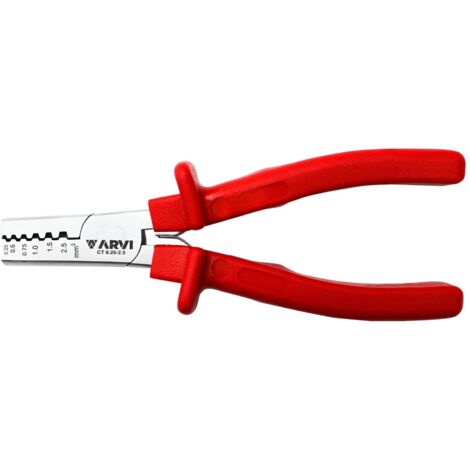 Ct-0.25-2.5 Pince à Sertir Les Embouts De Câblage 0,25mm² à 2,5mm² - Longueur 142mm - Arvi