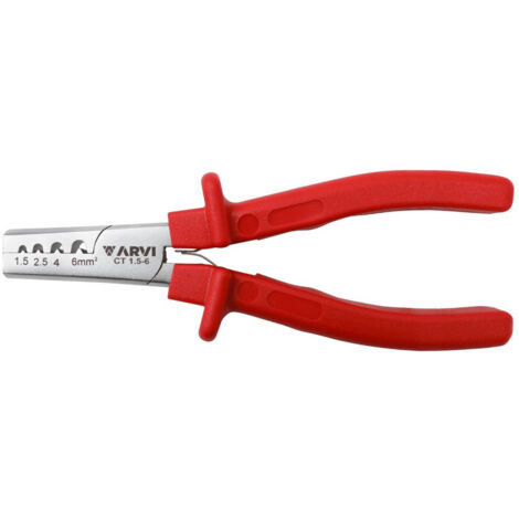 Ct-1-5-6 Pince à Sertir Les Embouts De Câblage 1,5mm² à 6mm² - Longueur 145mm - Arvi