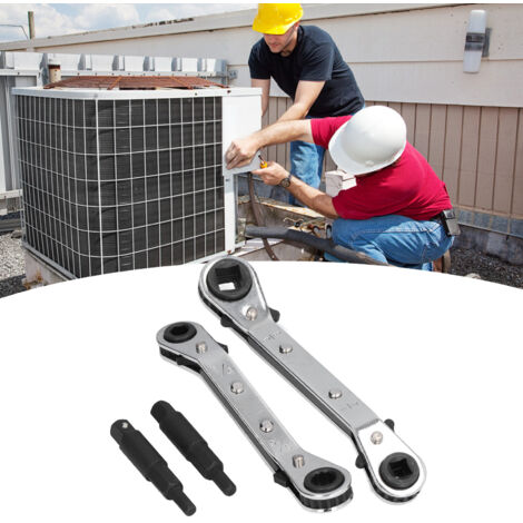 CT122 Kältemittel-Ratschenschlüssel 1/4, 3/16, 5/16, 3/8 Edelstahl für Klimaanlagen- und Haushaltsreparaturen