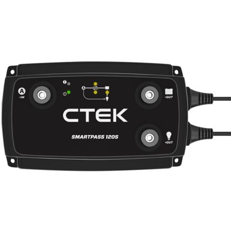 Ctek Chargeur de batterie Smartpass 120S avec kit d'installation, voiture, moto, camion