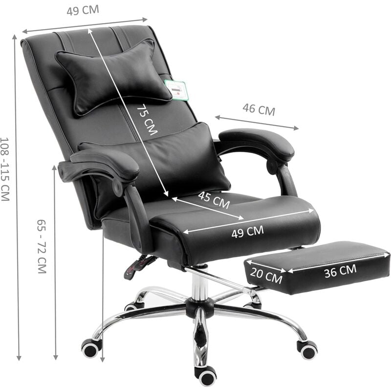 Cherry Tree Furniture Ctf Executive Reclining Computer Desk Chair