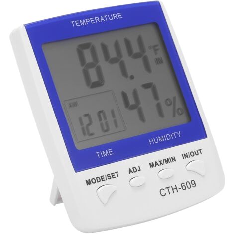 CTH‑609 Digitales Thermometer und Hygrometer, wandmontiertes Temperatur- und Feuchtigkeitsmessgerät für Haus, Bauernhof und Gewächshaus