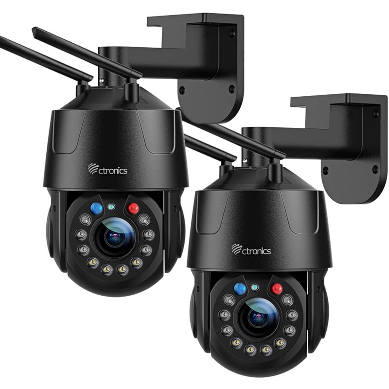 5MP Caméra Surveillance WiFi Extérieure 10x Optique Zoom Caméra ip ptz Suivi Auto avec Zoom & Croisière Détection Humaine Vision Nocturne 100M Sirène