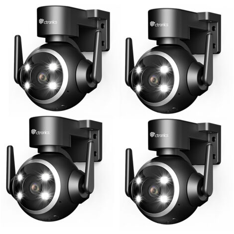 Ctronics 5MP Überwachungskamera für den Außenbereich 5-facher optischer Zoom  2,4 / 5 GHz WLAN Cloud-Speicher Farb-Nachtsicht Erkennung von Menschen Automatisches Tracking PTZ 355° 90° Zwei-Wege-Audio