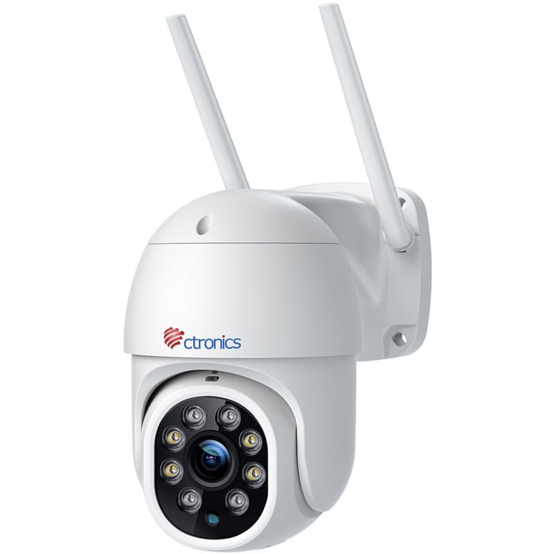 Caméra de Surveillance WiFi Extérieure ptz Caméra 380C Plus 4MP Blanc 360° Détection de Mouvements Humaine Portée 30M - Ctronics