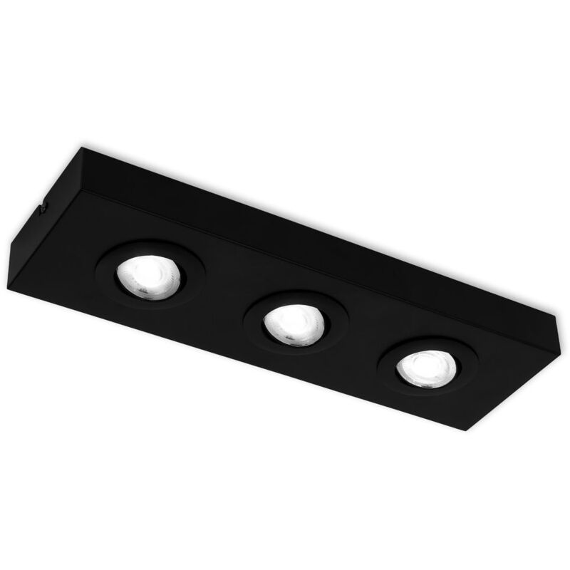 CTS LED ceiling light, noir, 3xLED-platine/4W