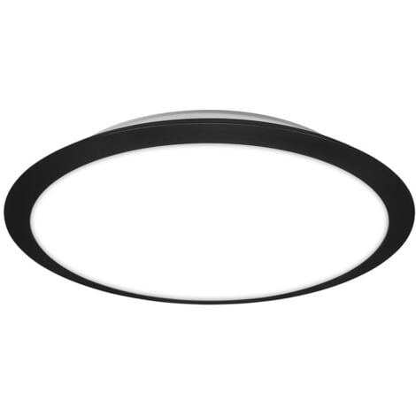 CTS Plafone LED, nero, IP44, 1xLED/21W