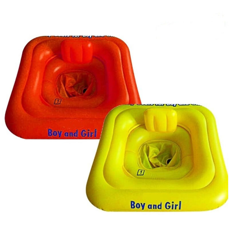 Trade Shop - Salvagente Per Bambini Forma Quadrata Con Alloggio Gambe Antiscivolo 2 Colori -