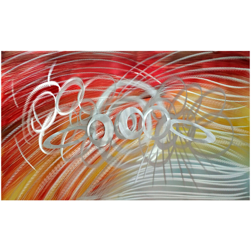 Tableau Peinture Abstraite Kuatéh Serpentin 100x60 cm Huile sur Toile d'Aluminium