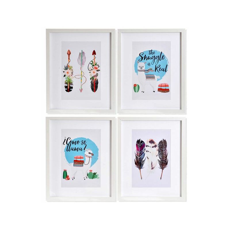 

Cuadro Acrílico DKD Home Decor Acrílico Poliestireno Llama (4 pcs) (35 x 2.2 x 45 cm)