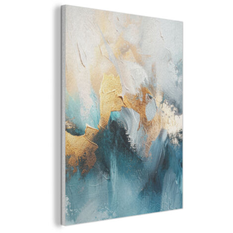 CUADRO ACÚSTICO Abstracto - Arte - Oro - Azul Cuadros de Pared 70x100