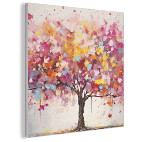 CUADRO ACÚSTICO Acuarela - Árbol - Arte - Abstracto Cuadros Decoracion Salon Modernos 90x90
