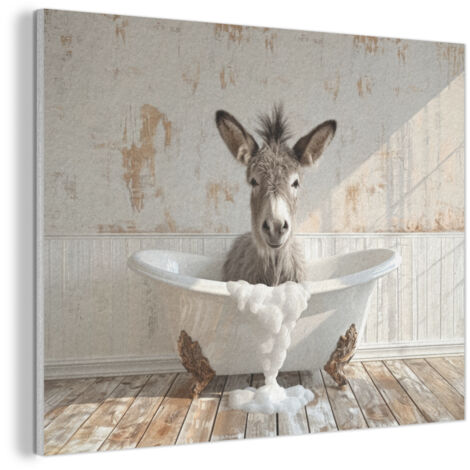 CUADRO ACÚSTICO Burro - Animales - Bañera - Espuma Absorbe el sonido 100x70