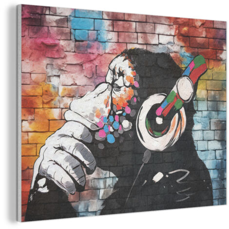CUADRO ACÚSTICO Mono - Graffiti - Música Adornos Pared 80x60