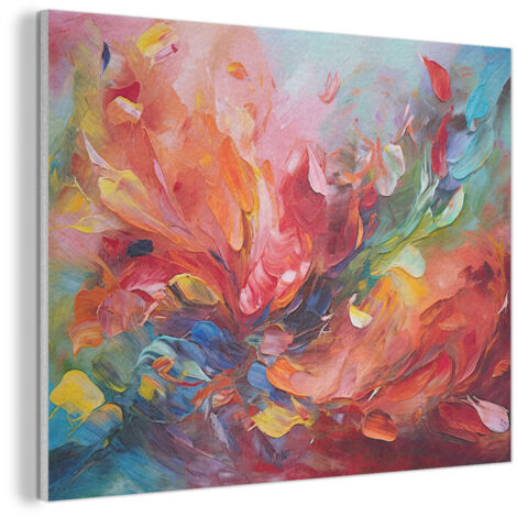 CUADRO ACÚSTICO Pintura al óleo - Arte - Abstracto - Colorido Adornos Pared 80x60