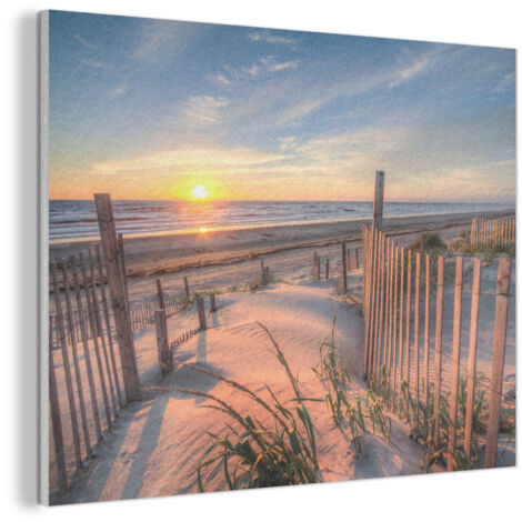 CUADRO ACÚSTICO Playa - Mar - Duna - Puesta de sol - Paisaje Absorbe el sonido 100x70