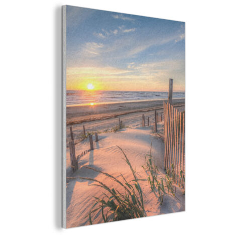 CUADRO ACÚSTICO Playa - Mar - Duna - Puesta de sol - Paisaje Cuadros de Pared 70x100